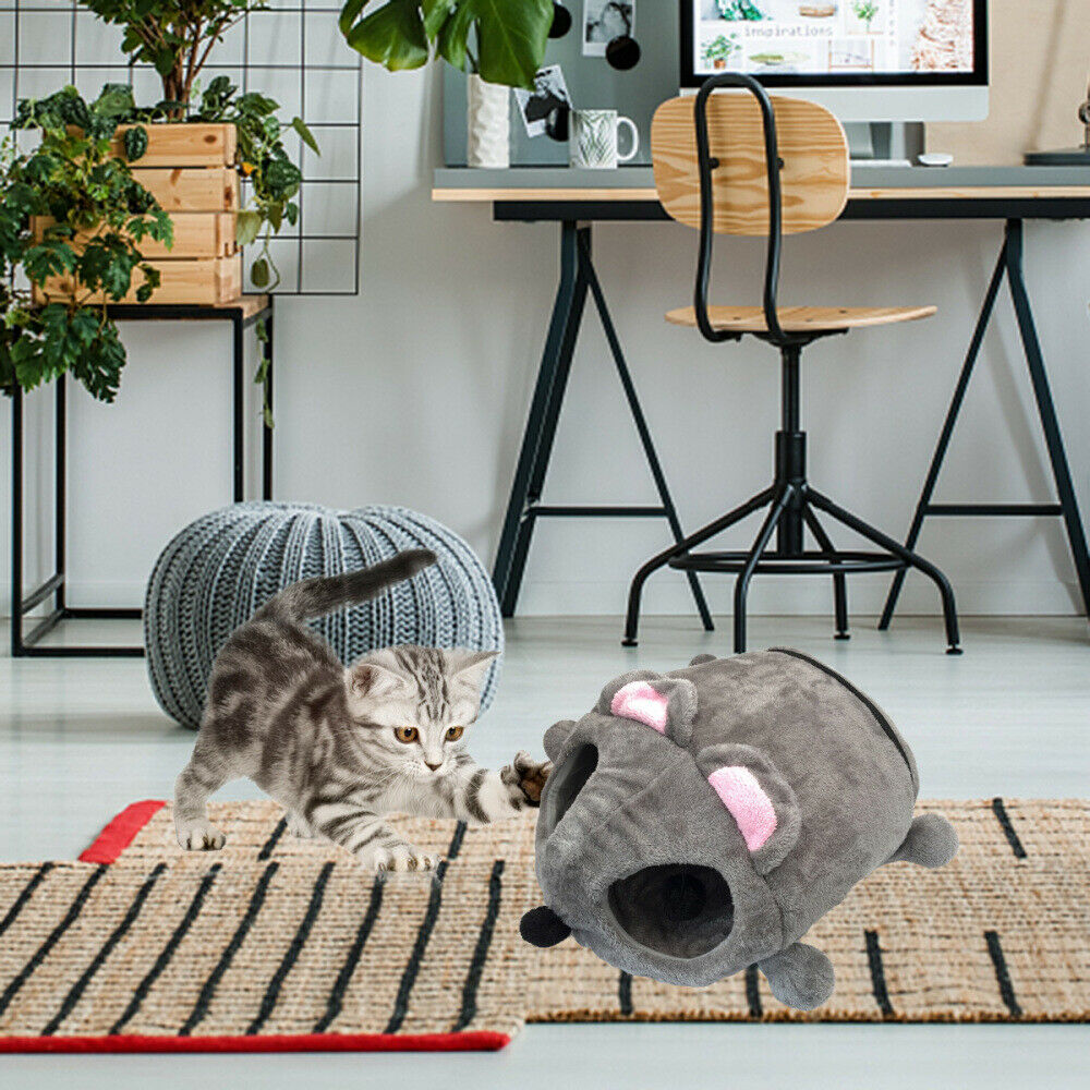 Mouse-Shaped Cat House Soft Pet Dog Bed Doggy Puppy Warm Cushion Pad Mat