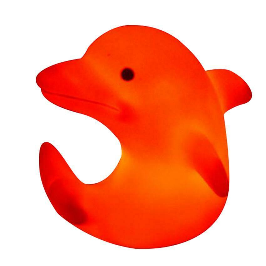 Lovely Dolphin LED Night Light 7 Changing Color Baby Bedroom Bedside Lamp