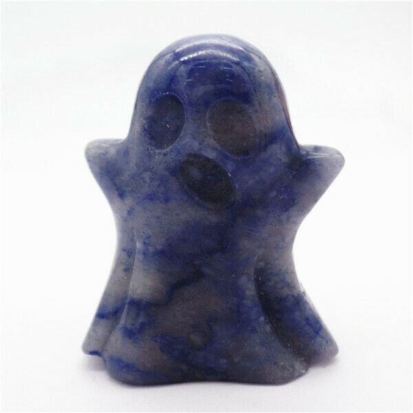 44x36x20mm Natural Blue Sodalite Carved Ghost Decoration Statue Decor HH7933