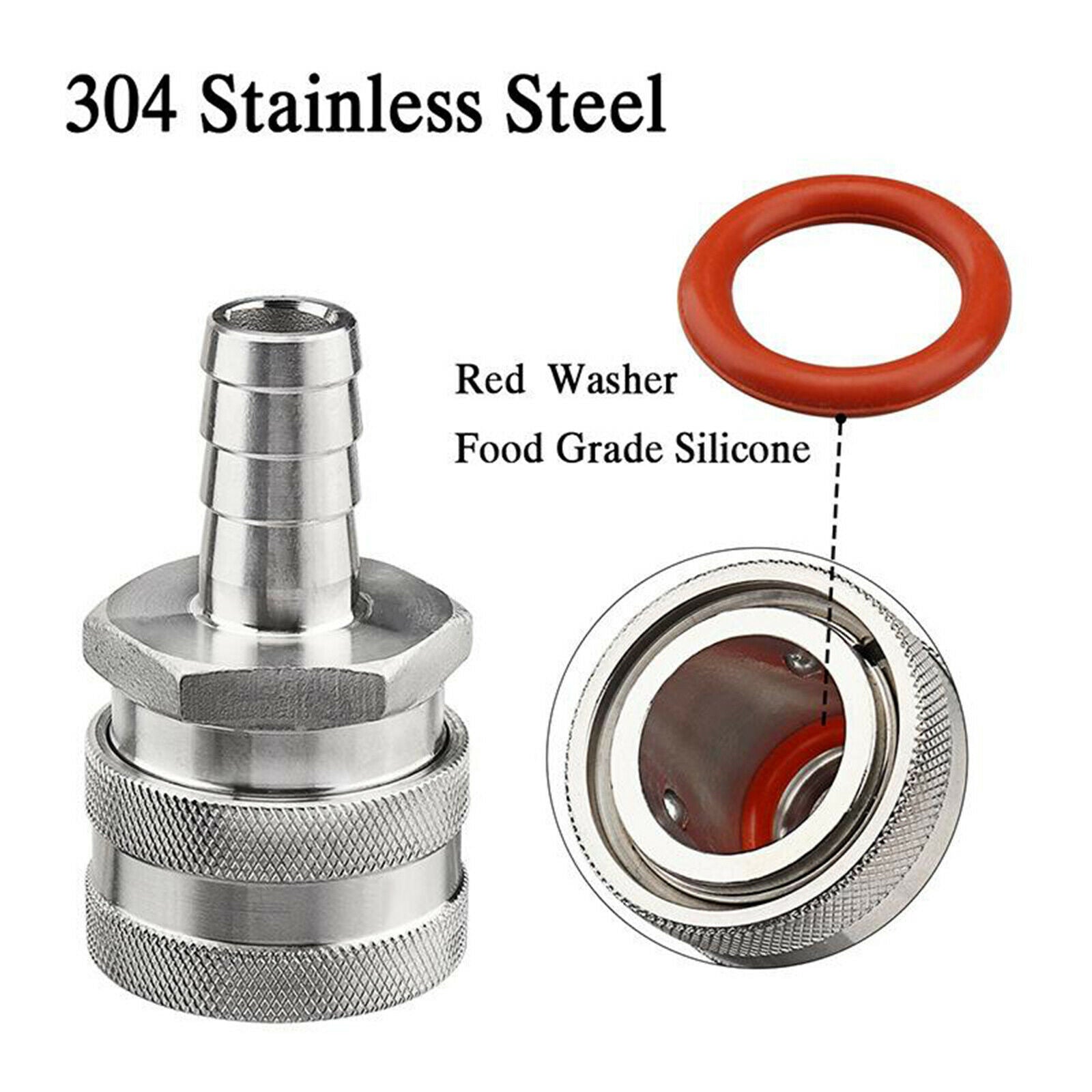 304 Stainless Steel 1/2 Quick Disconnect Connect Fittings Beer Equipment