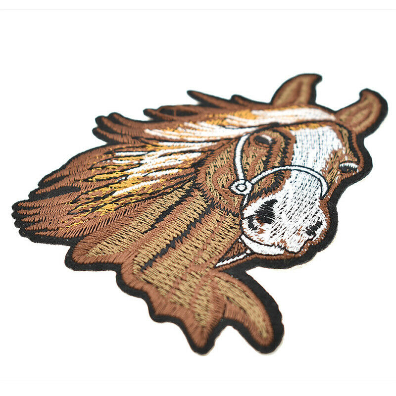 Horse Kid Patch Symbol Jacket Patch Sew Iron on Embroidered Sign Badge Costume
