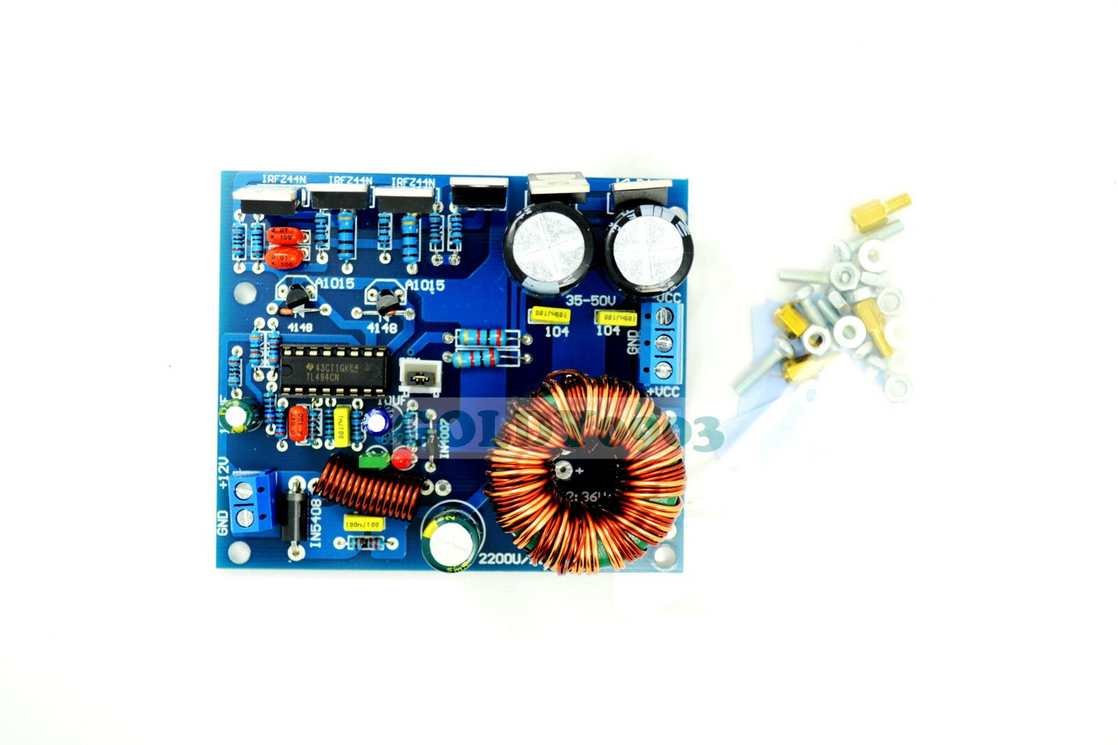 12V Switching Power Boost +/-25V-36V TDA7294+LM3886 Amplifier