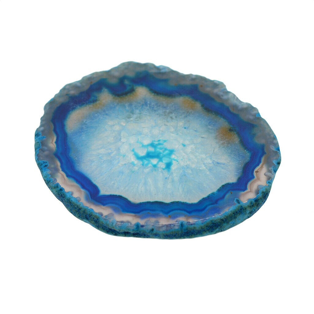 Navyblue 60-80mm Agate Quartz Crystal Slice Coaster Jewelry Making Supplies