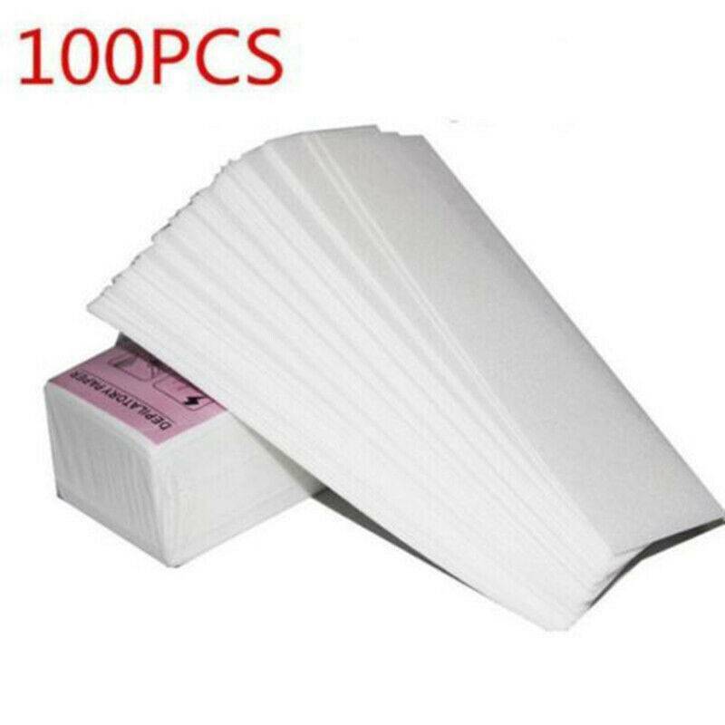 100 PCS Hair Removal Paper Depilatory Waxing Paper Strips Salon Spa Tool