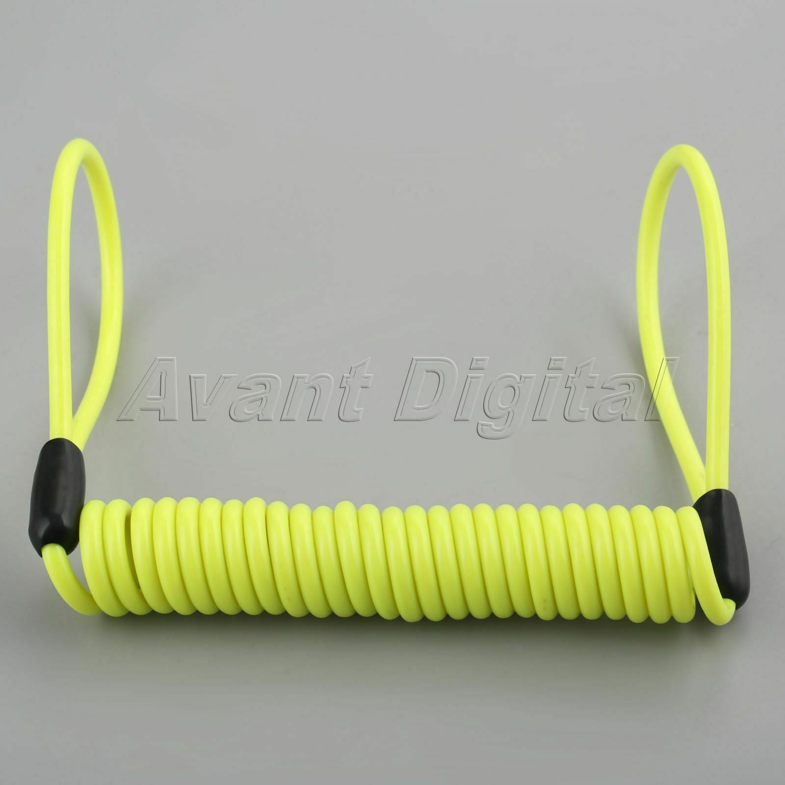 1.50 Meter Safety Lanyard Spring Coil Wire Rope Disc Brake Lock Reminder Cable