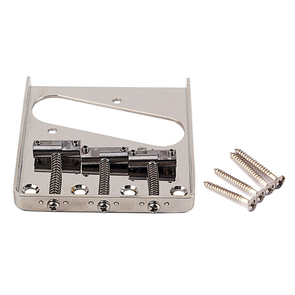 Adjustable Fixed 3 Guitar Saddles Bridge Electric Guitar Replacement Parts