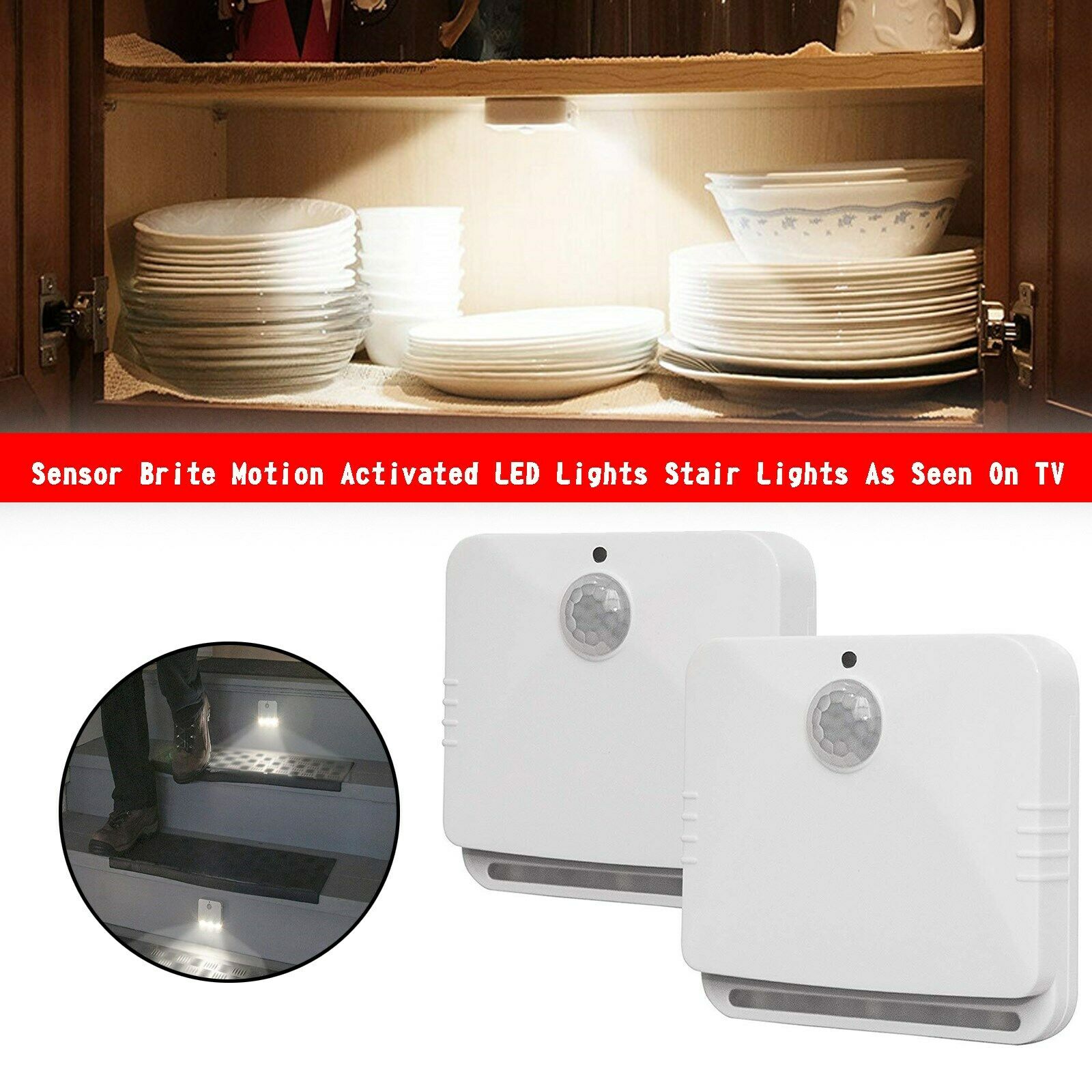 12pcs Sensor Brite Motion Activated LED Lights Stair Lights As Seen On TV CA