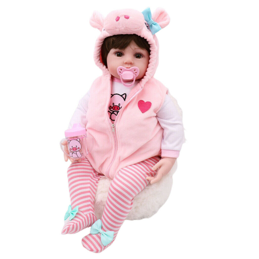 Reborn Handmade 19 inch Silicone Kids Birthday Gifts Perfect Playmates