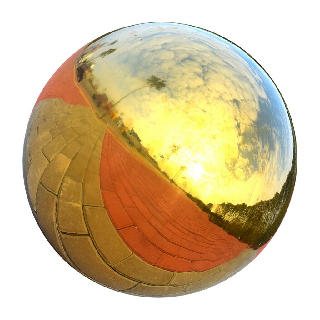 Lightweight Stainless Steel Reflective Hollow Ball Garden Ornament 100mm