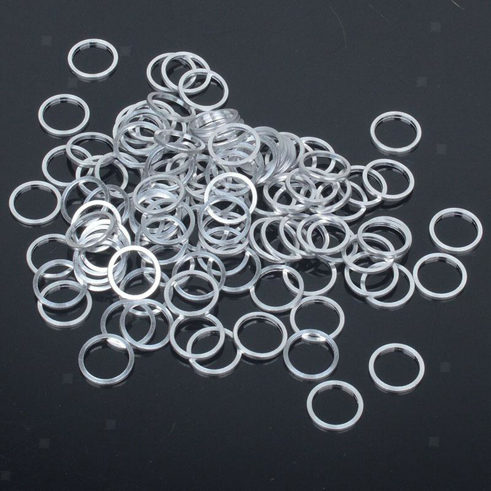 10Pcs Bike Replacement Chainring Screw Spacer Washer Gasket Ring 1mm Thick