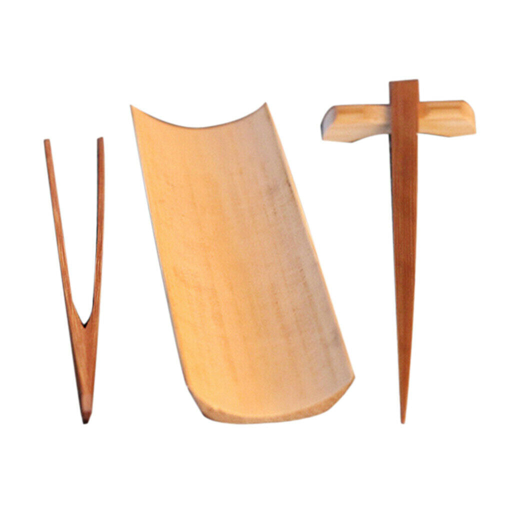 4 pieces bamboo tea tableware Chinese Gongfu tea ceremony Cha Dao