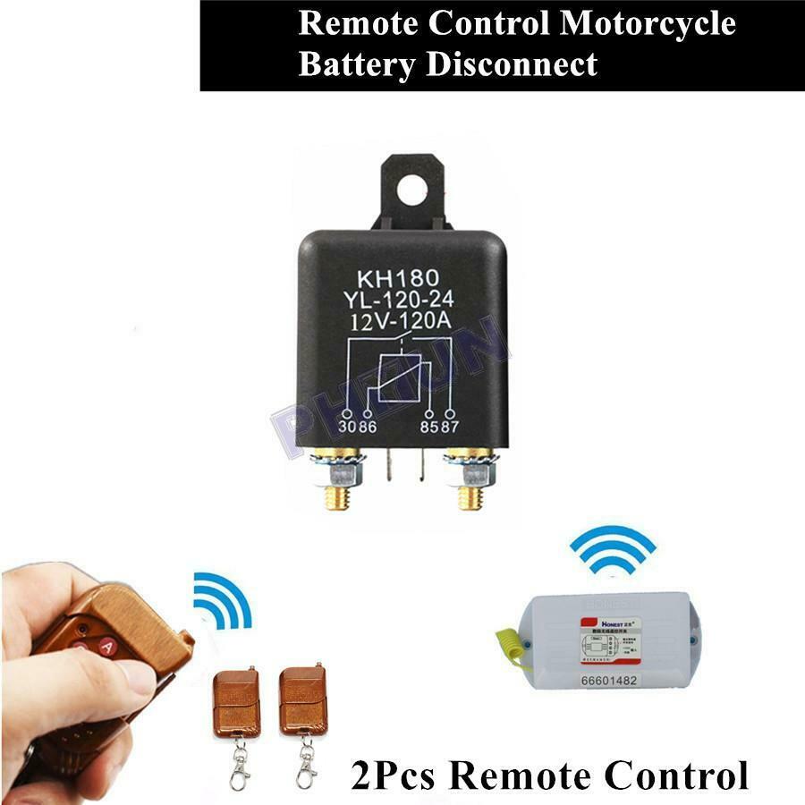 2x Wireless Remote Control Motorcycle Battery Disconnect Cut Off Isolator Master