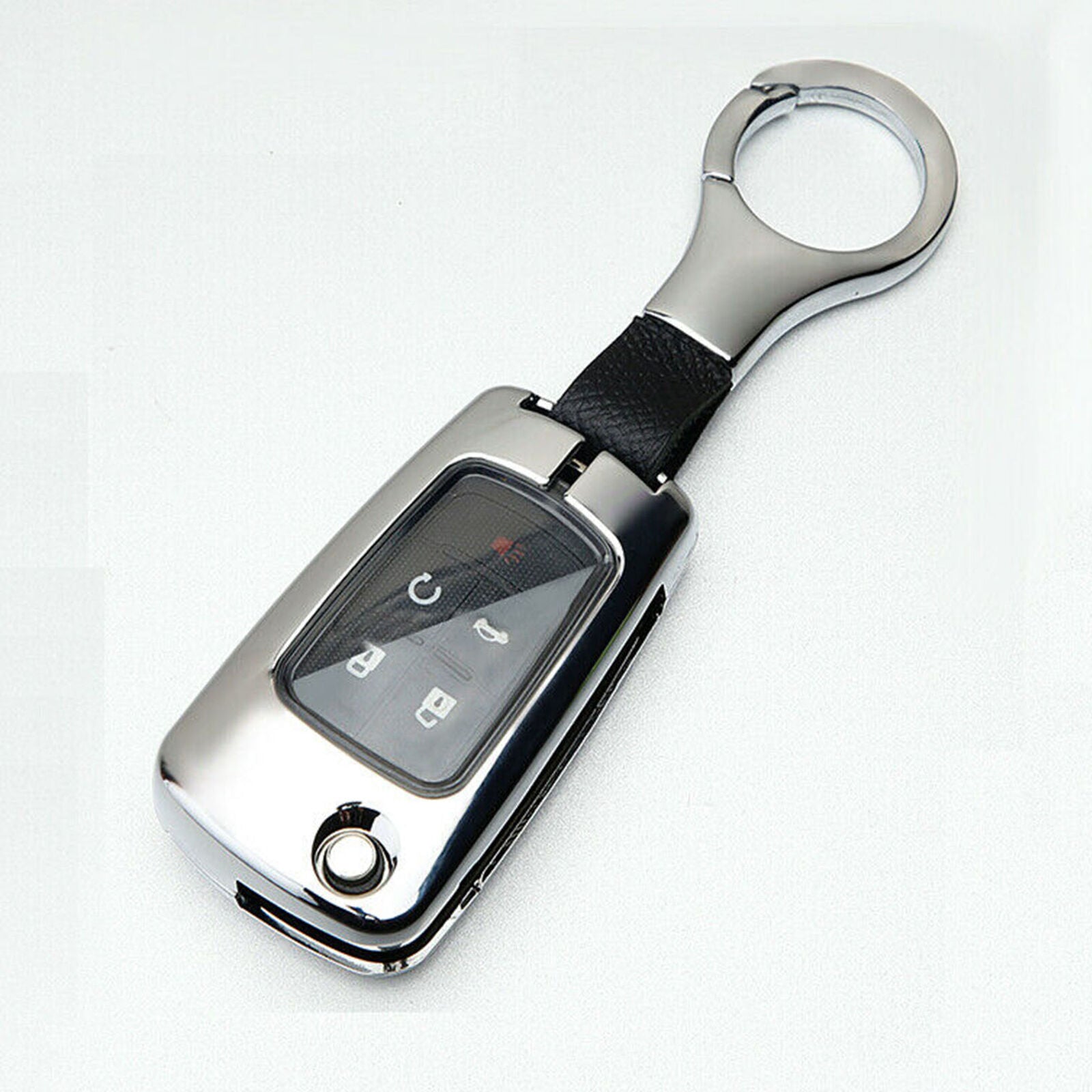 Chrome Metal TPU Key Cover Soft Case Shell Keychain For Chevrolet Buick GMC