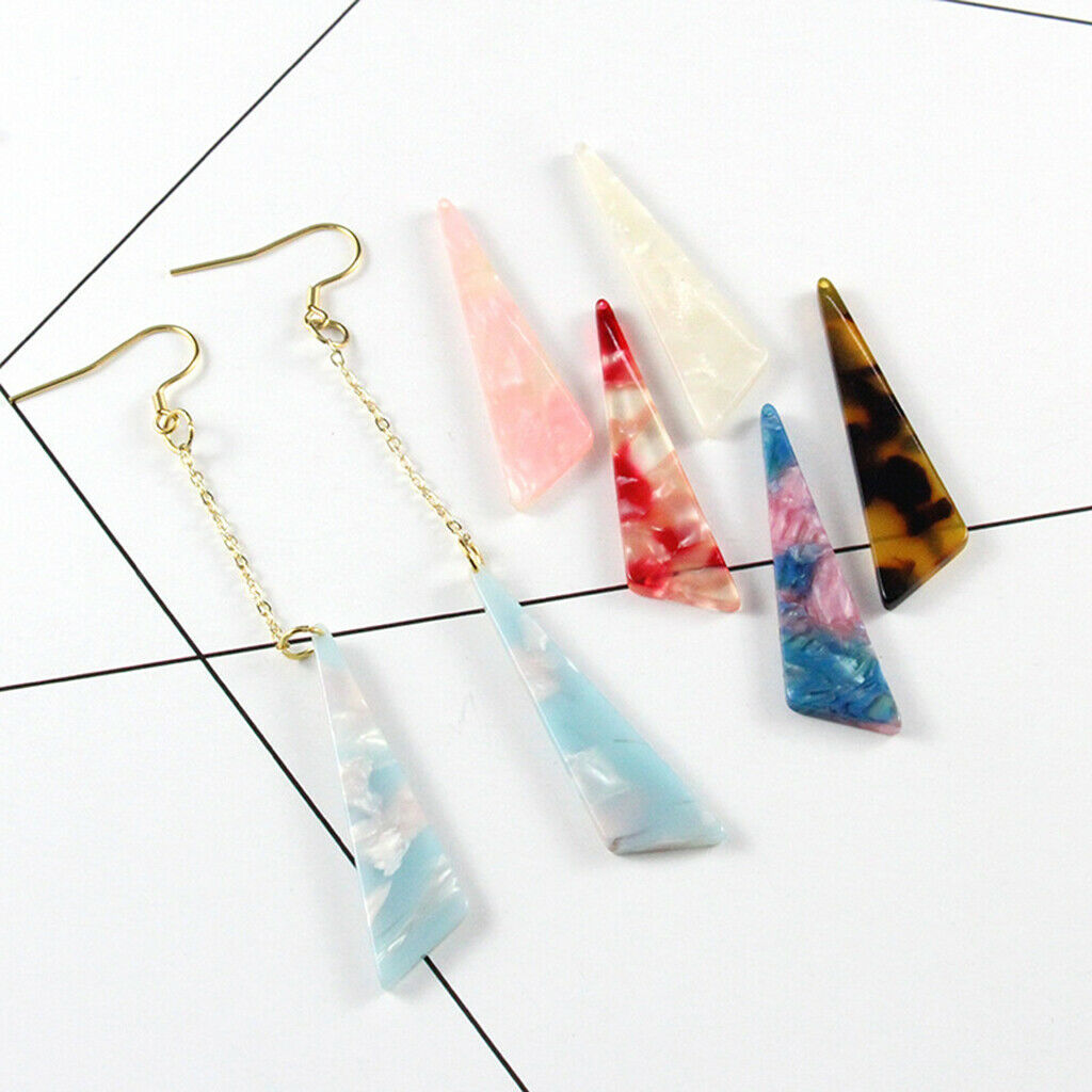10Pcs Acrylic Pendant Charm for DIY Earring Jewelry Making Triangle