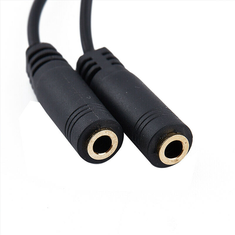 3.5mm 1Male to 2 Female  Stereo Audio cable Y Splitter Adapter Volume Con.l8