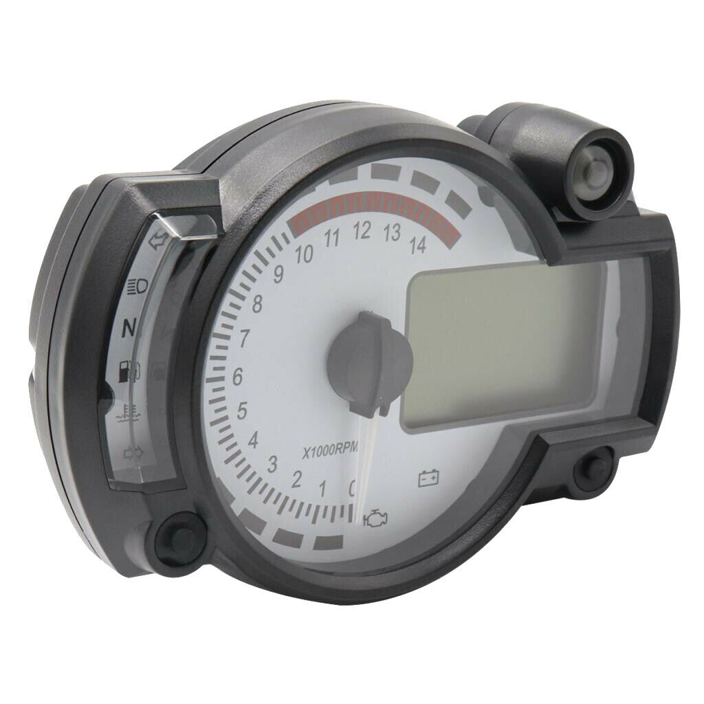 1X LCD Digital Universal Motorcycle Odometer Speedometer Tachometer Gauge