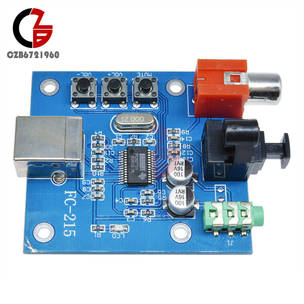 16-Bits PCM2704 DAC Decoder Board USB to Analog S/PDIF Output Audio Sound Card