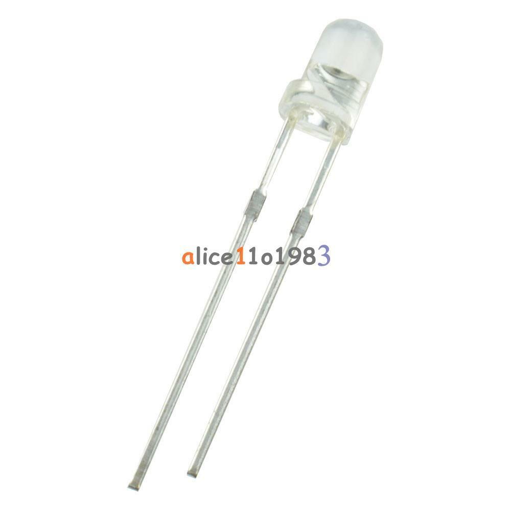 500PCS F5 5mm Round Ultra Violet LED Light 390-395nm Purple Lamp