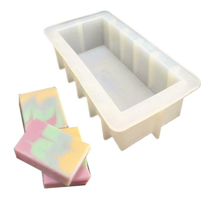 DIY Loaf Toast Molds Silicone Soap Mold Handmade Divider Mould Rectangular