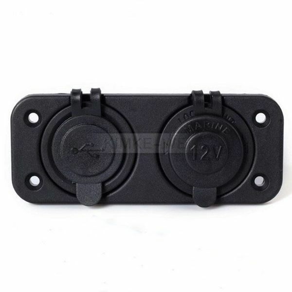 Car Auto Dual USB Adapter Cigarette Lighter Charger Socket 12V Waterproof