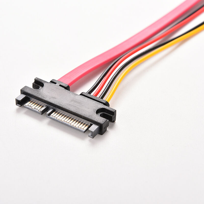 1x 22 Pin 7+15 pin Male To Female SATA Data HDD Power Combo Extension Cab.l8