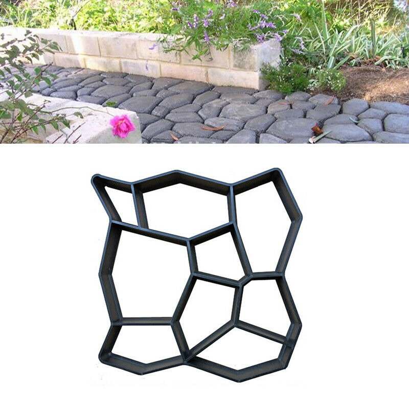 Reusable Path Floor Mould DIY Path Maker Lawn Garden Paving Concrete Mold Solid