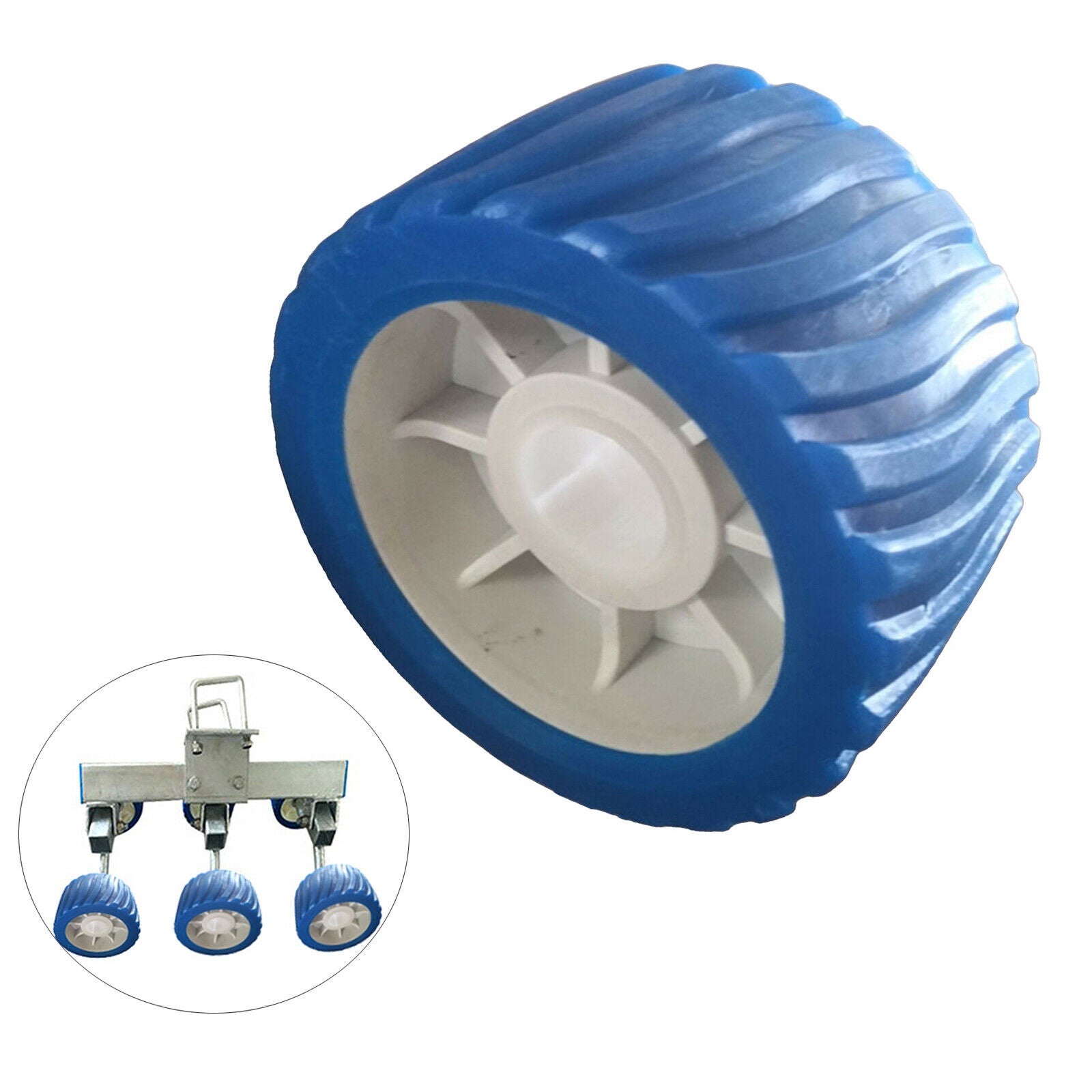 4x Heavy Duty Boat Roller Boat Ribbed Wobble Replacement Loader Trailer New