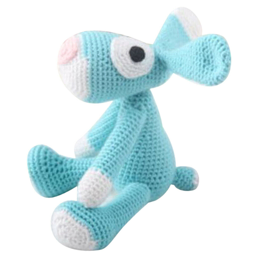 1 Set Animal Amigurumi Crochet Kit Blue Dog Materials Package Sewing Crafts