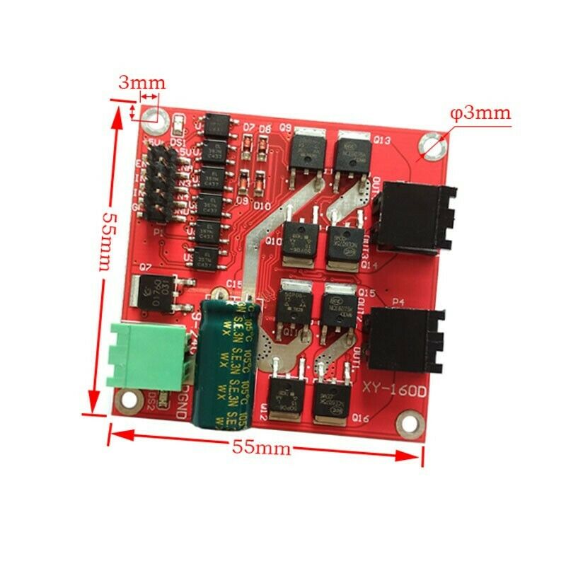12V/24V Dual Dc Motor Drive Module 160W 7A Pwm H Bridge L298 Logic Control Board
