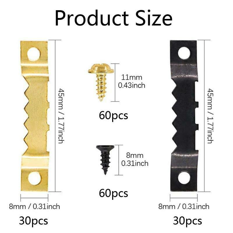 415Pcs Picture Hangers Assortment Kit with Screws Photo Hanging Hardware D-Ring