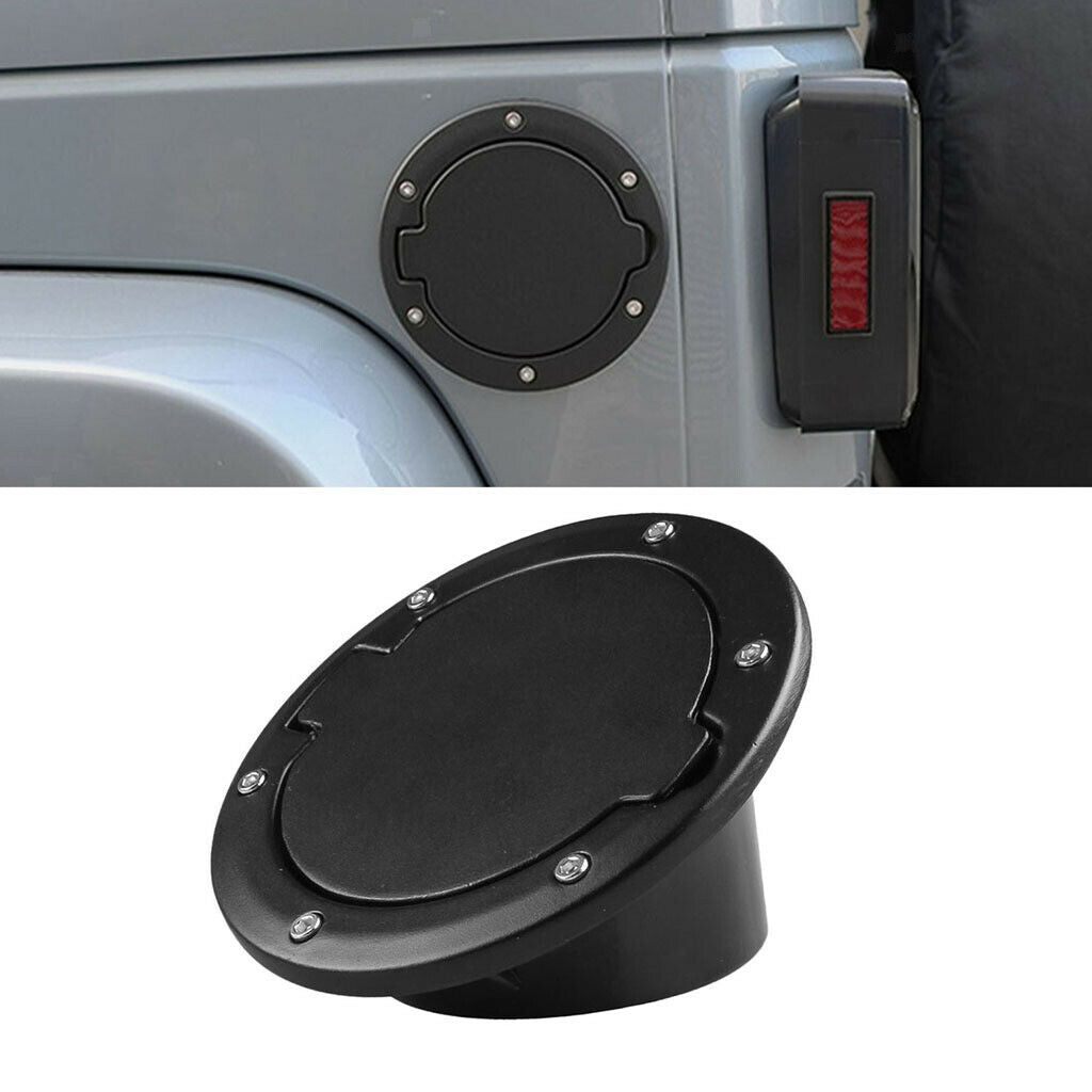 Black Gas Tank Cap Cover Accessories for Jeep Wrangler JK 2/4 Door 07-18
