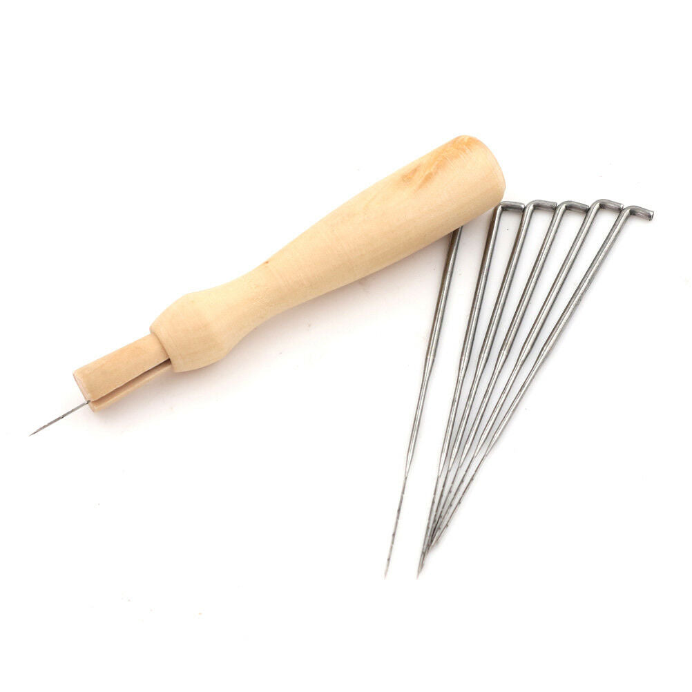 8pcs/set Needle Felting With Wooden Handle Starter Wool Felt DIY Tool Cra.l8