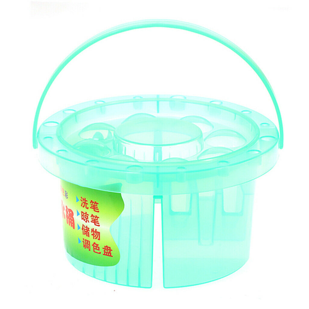 Paint Brush Basin Pot Round Brush Washer Kids Paints Palette Tray Brush Tool