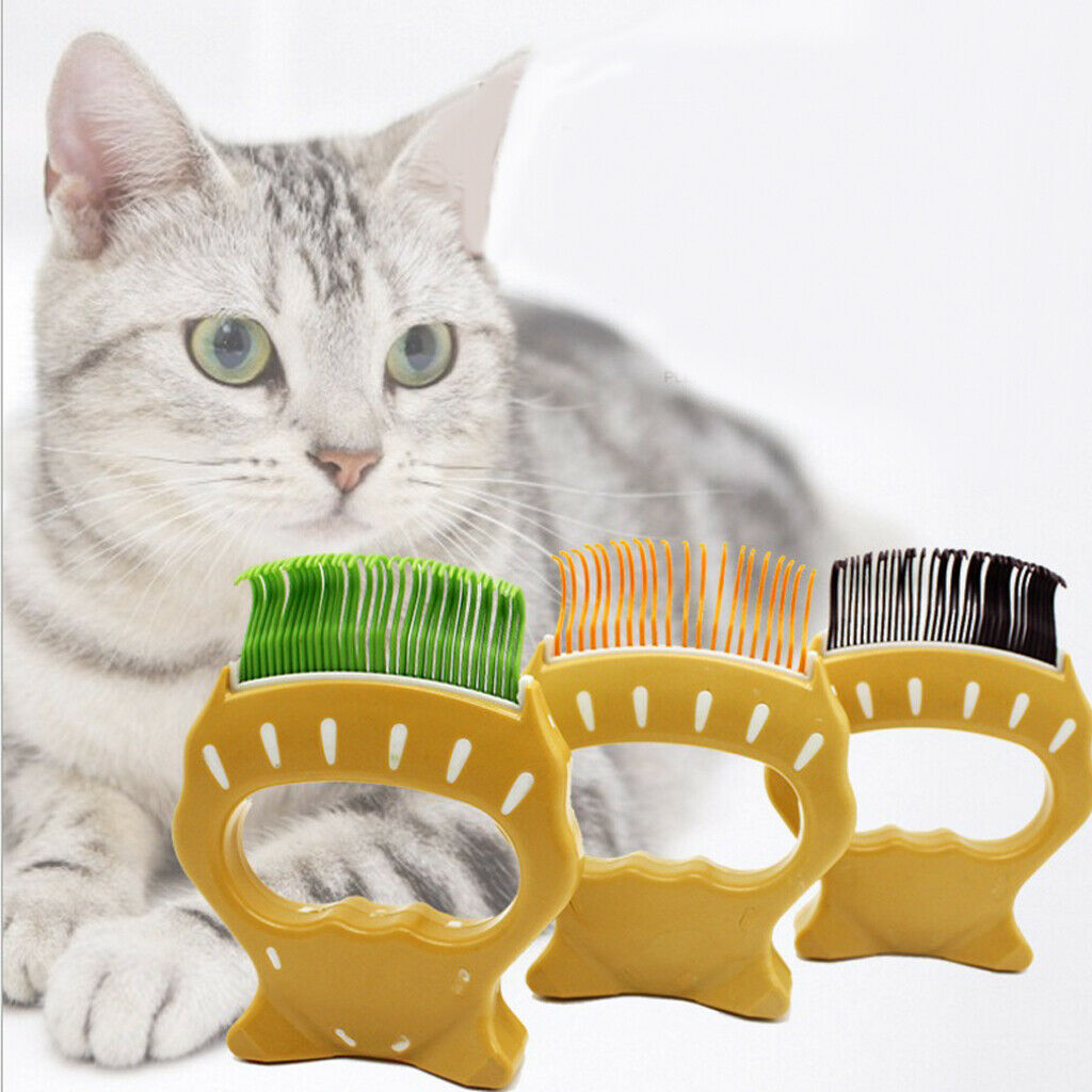 Pet Hair Trimmer Comb Elegant Hair Removing Shell Comb Portable Cat Brown