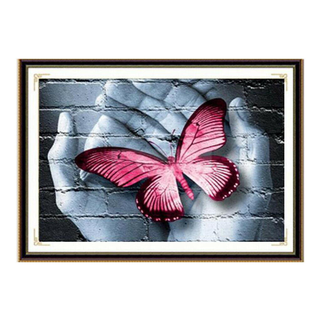 Palm Butterfly Full Drill 5D DIY Diamond Painting Kit Cross Stitch Crystals