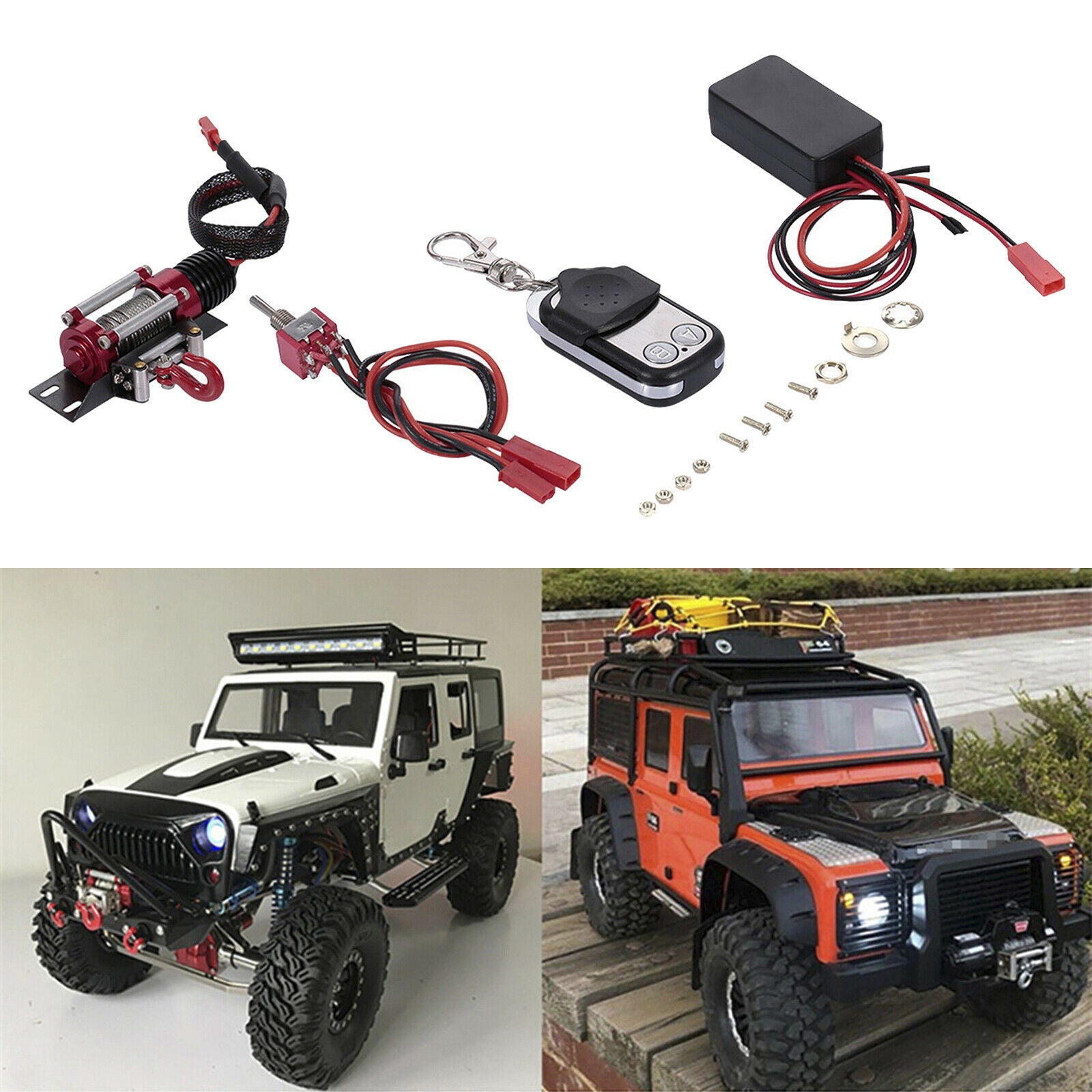 RC Car Winch Replacement Accessory for 1/10 D90 SCX10 TRX4 Parts