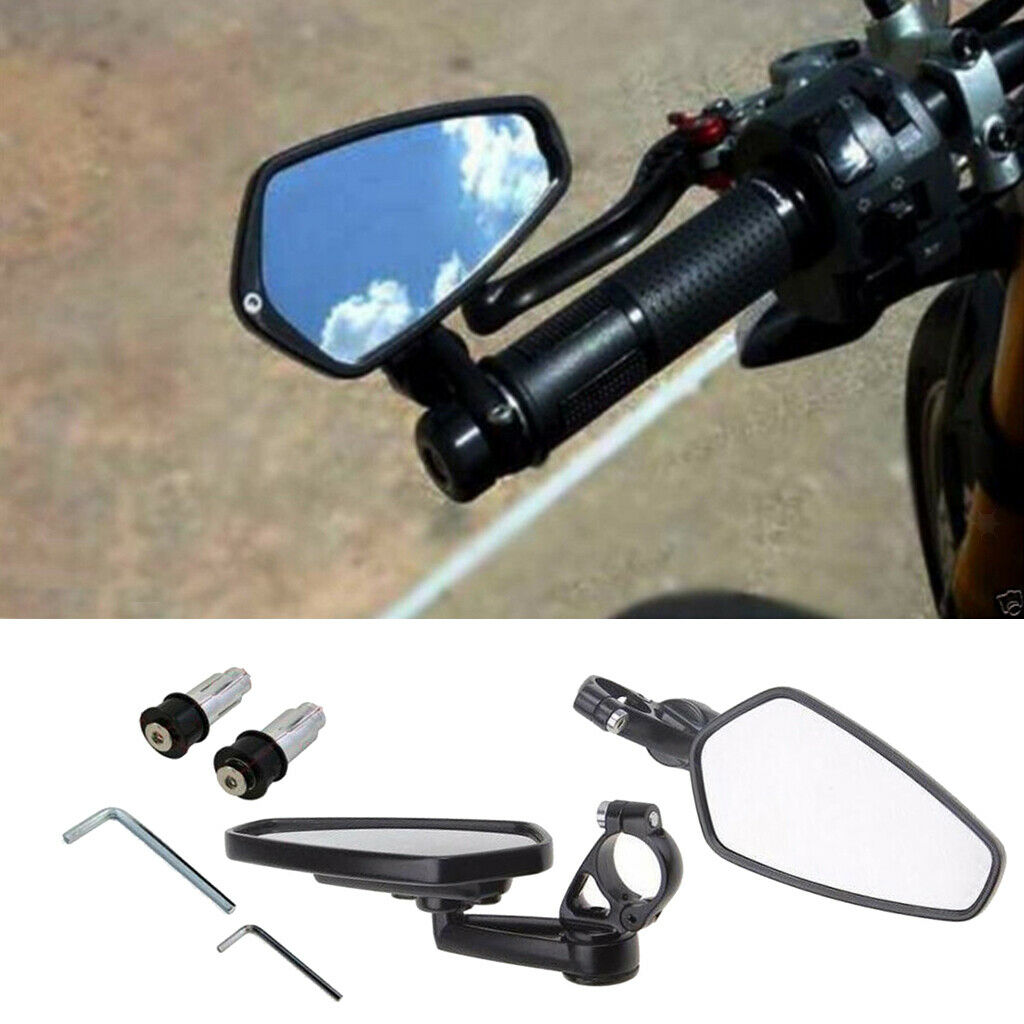 1 Set Aluminum Motocycle Side Rearview End Motorcycle Side Mirror for ATV