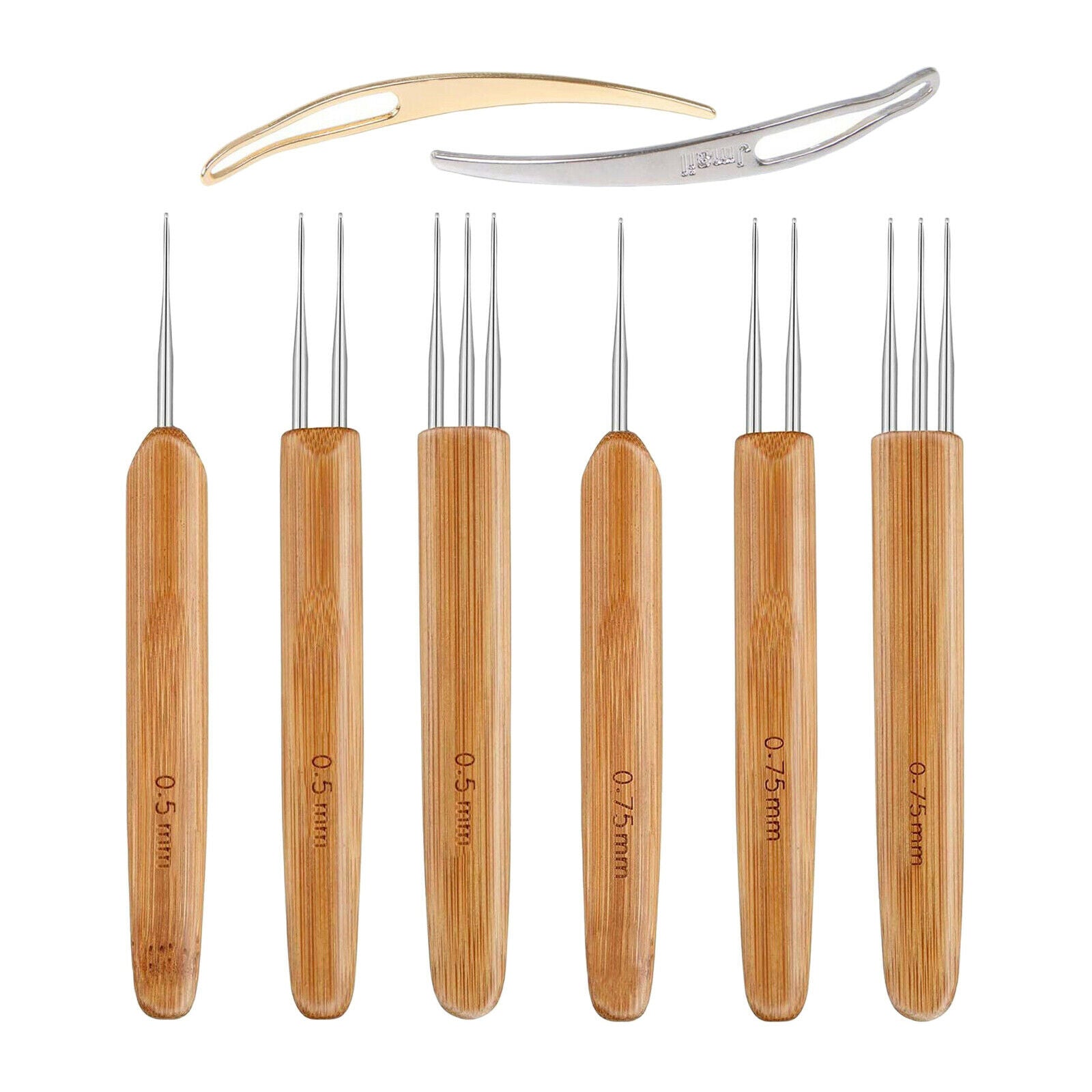 8Pcs Dreadlock Crochet Hook Lock Hair Braids Weaving Needles for Braid Craft