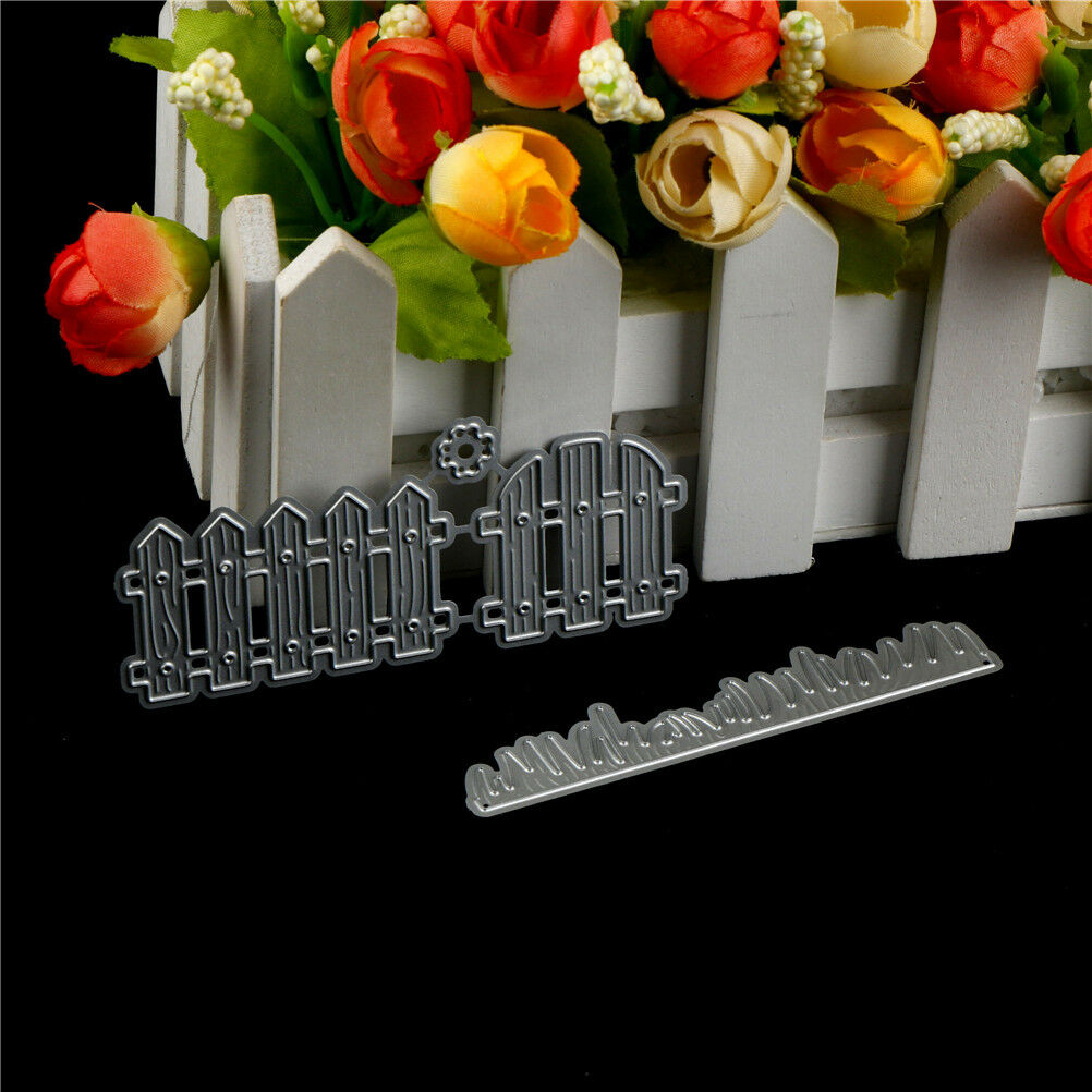 2Pcs Fence Design Metal Cutting Die For DIY Scrapbooking Album Paper Card.l8