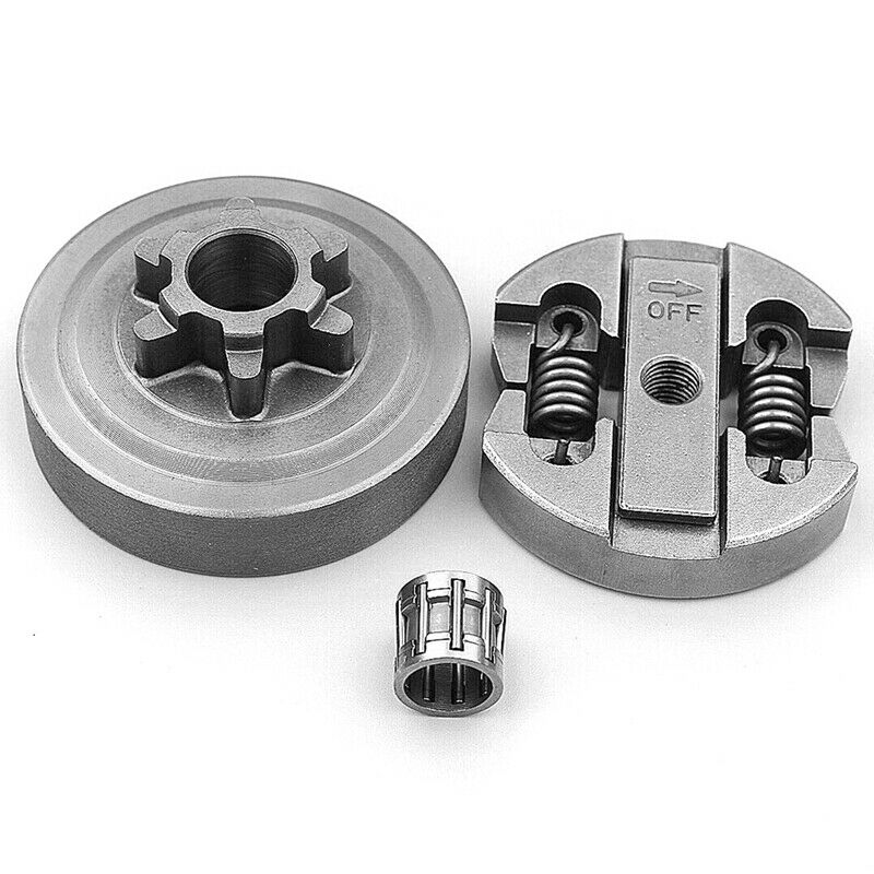 2X(Clutch & Clutch Drum & Needle Bea Fit for Chinese Chainsaw 2500 25CC P1M7)