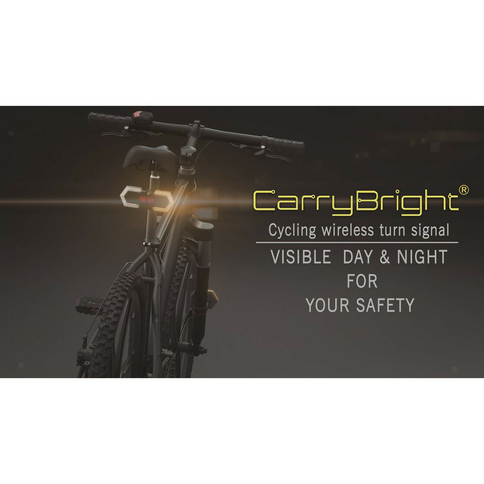 1 Set Bike Turn Signals Light Front and Rear w/Smart Wireless Remote Control