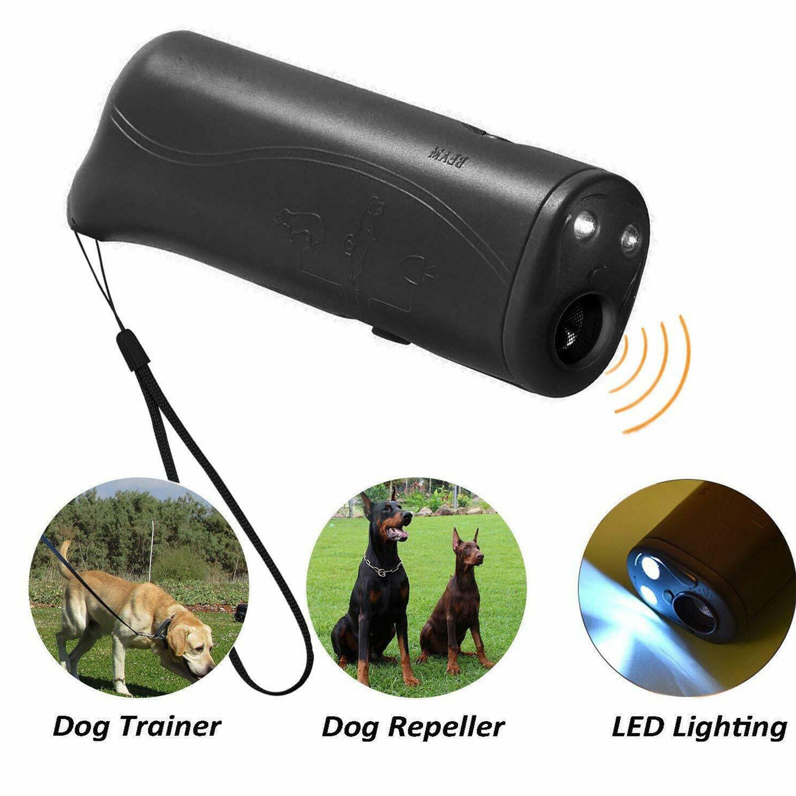 LED Ultrasonic Anti Stop Barking Pet Dog Train Repeller Control Trainer Device
