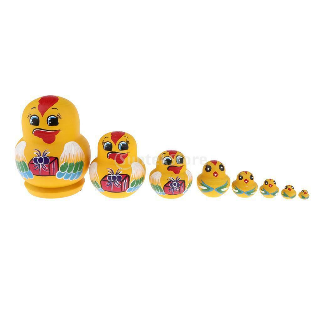 8 Piece   Cartoon Chick w/ Wing Toys Handpainted Party Decoration