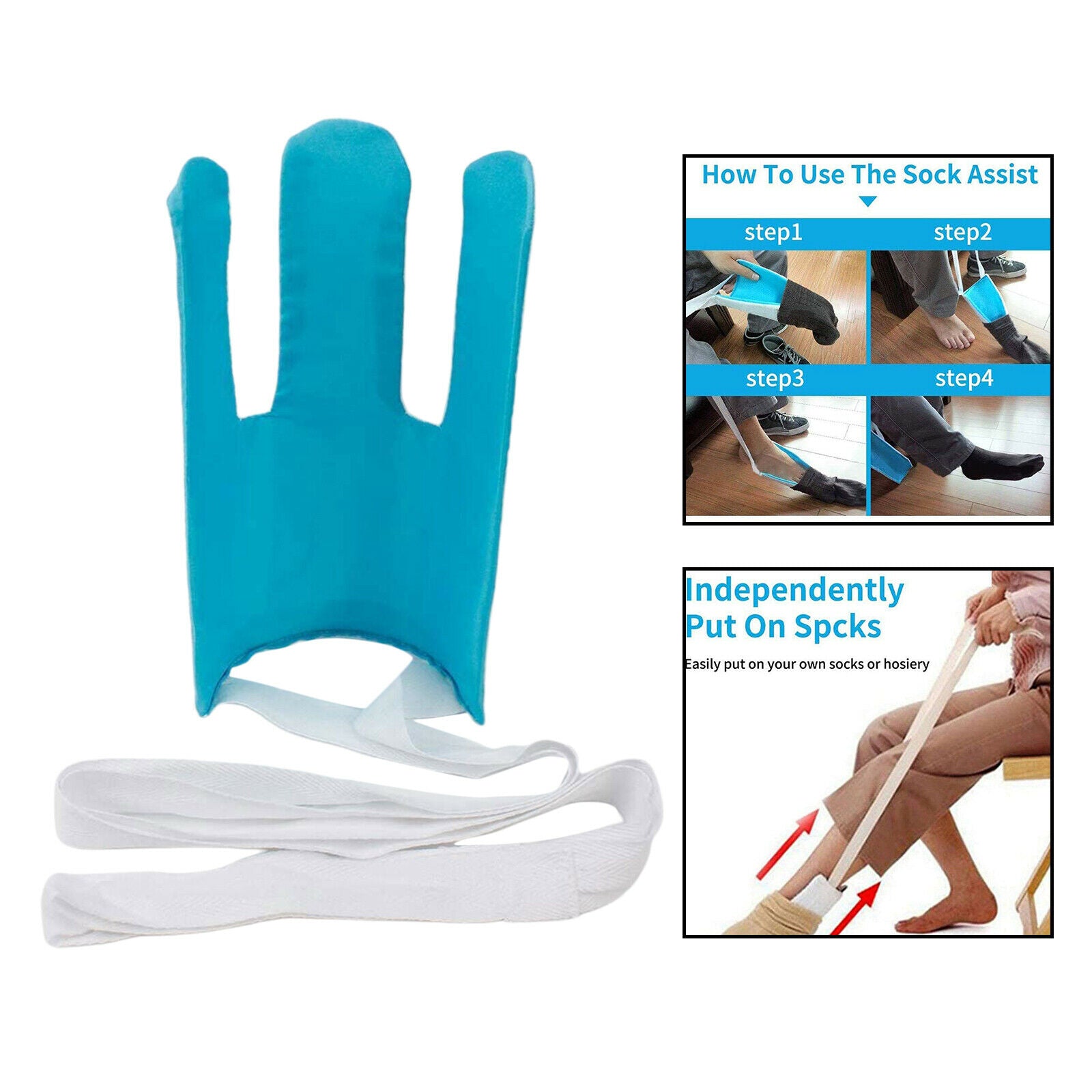 Sock Aid Kit Slider for Putting On Socks Men Women Without Bending Elderly