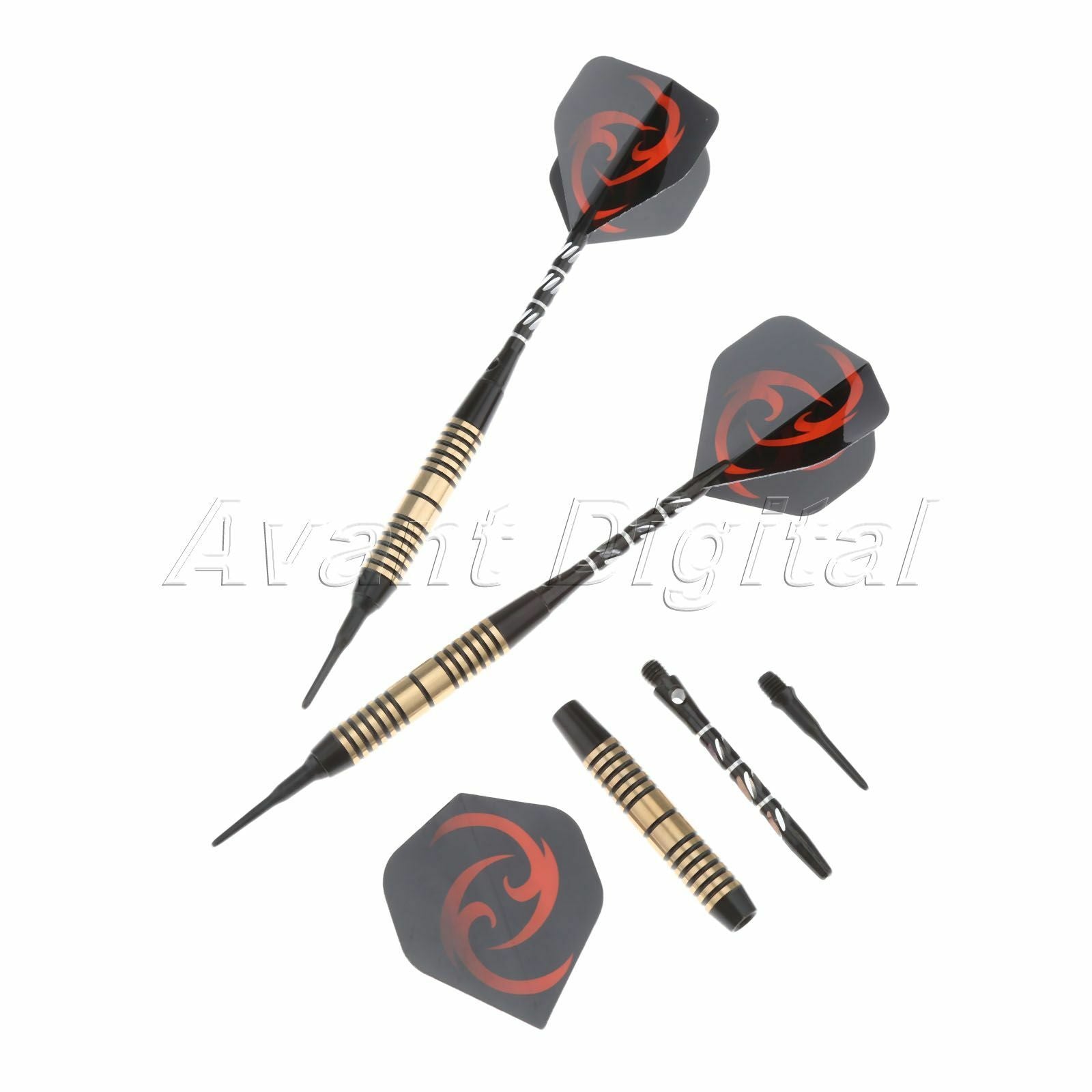 3 Pcs Of Plastic Soft Tip Darts Brass Barrel 18 Grams For Electronic Dartboard