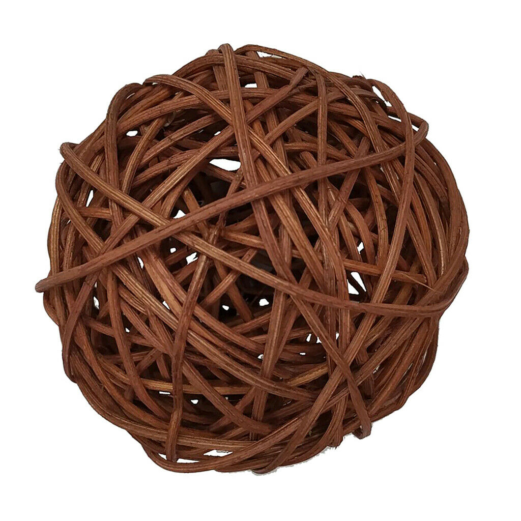 Rattan Wicker Ball Coffee 10cm for Garden Wedding Party Home Decoration 10 cm