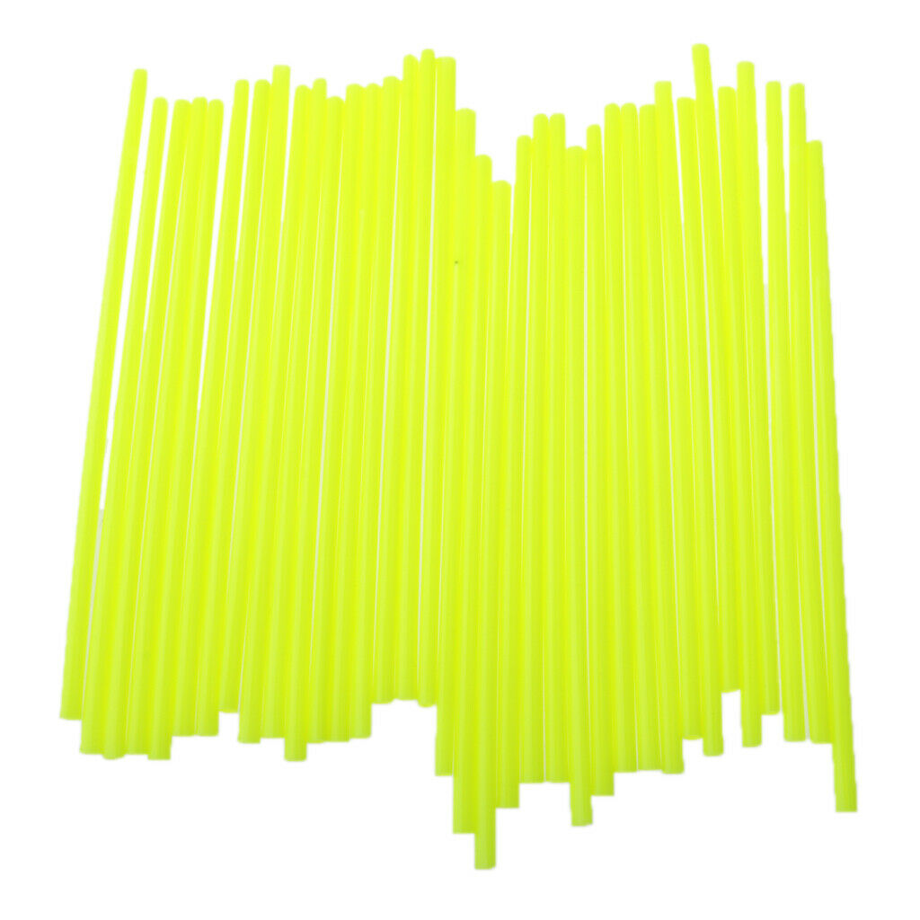 72pcs Motocross  Wheel Rim Spoke Wraps Skins Covers Yellow&Black Kit