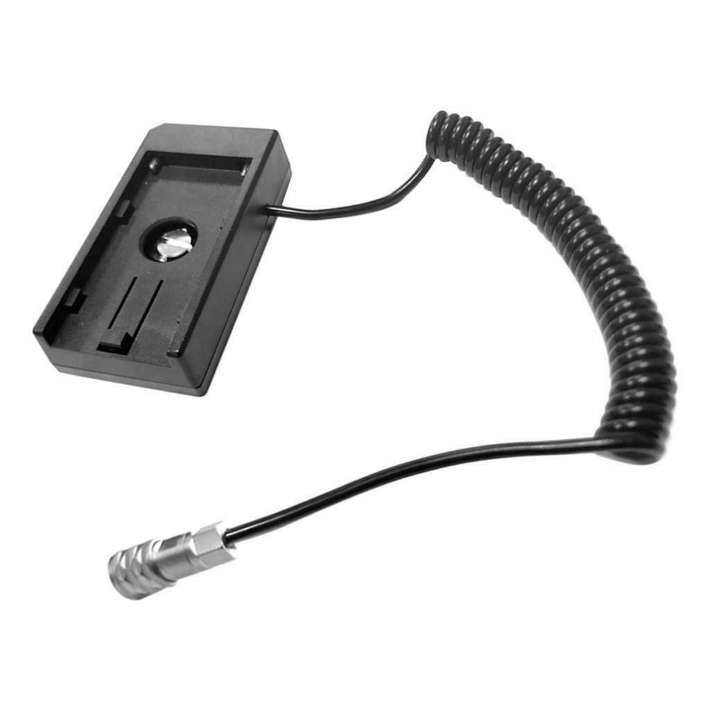 NP-F970 Battery Charger Plate Built-in Coiled Cable for BMPCC 4K