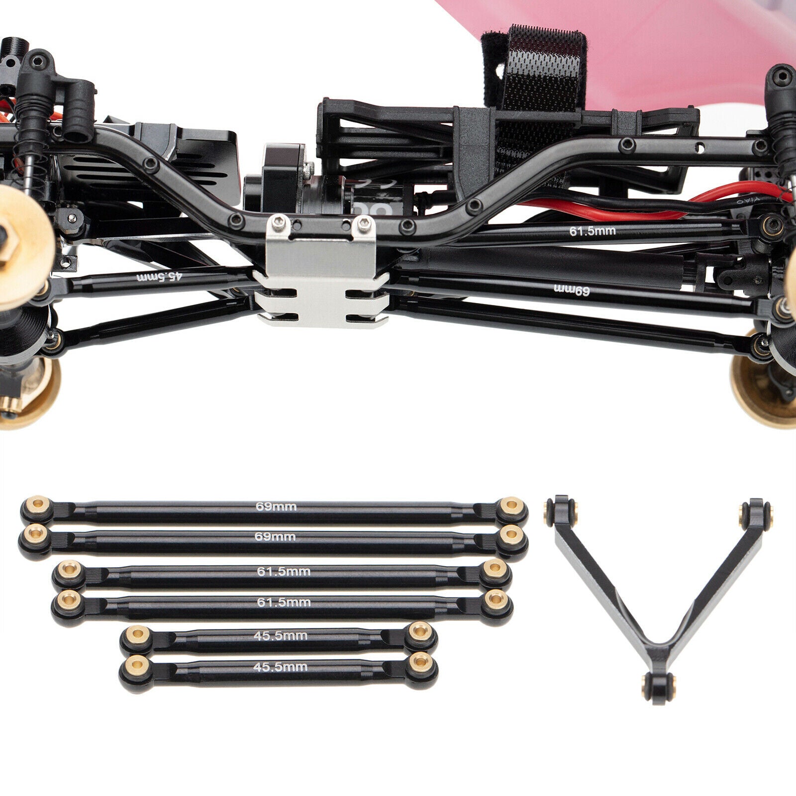 7 Aluminum Rod Link Parts for Axial SCX24 AXI00002 Buggy DIY Accessory