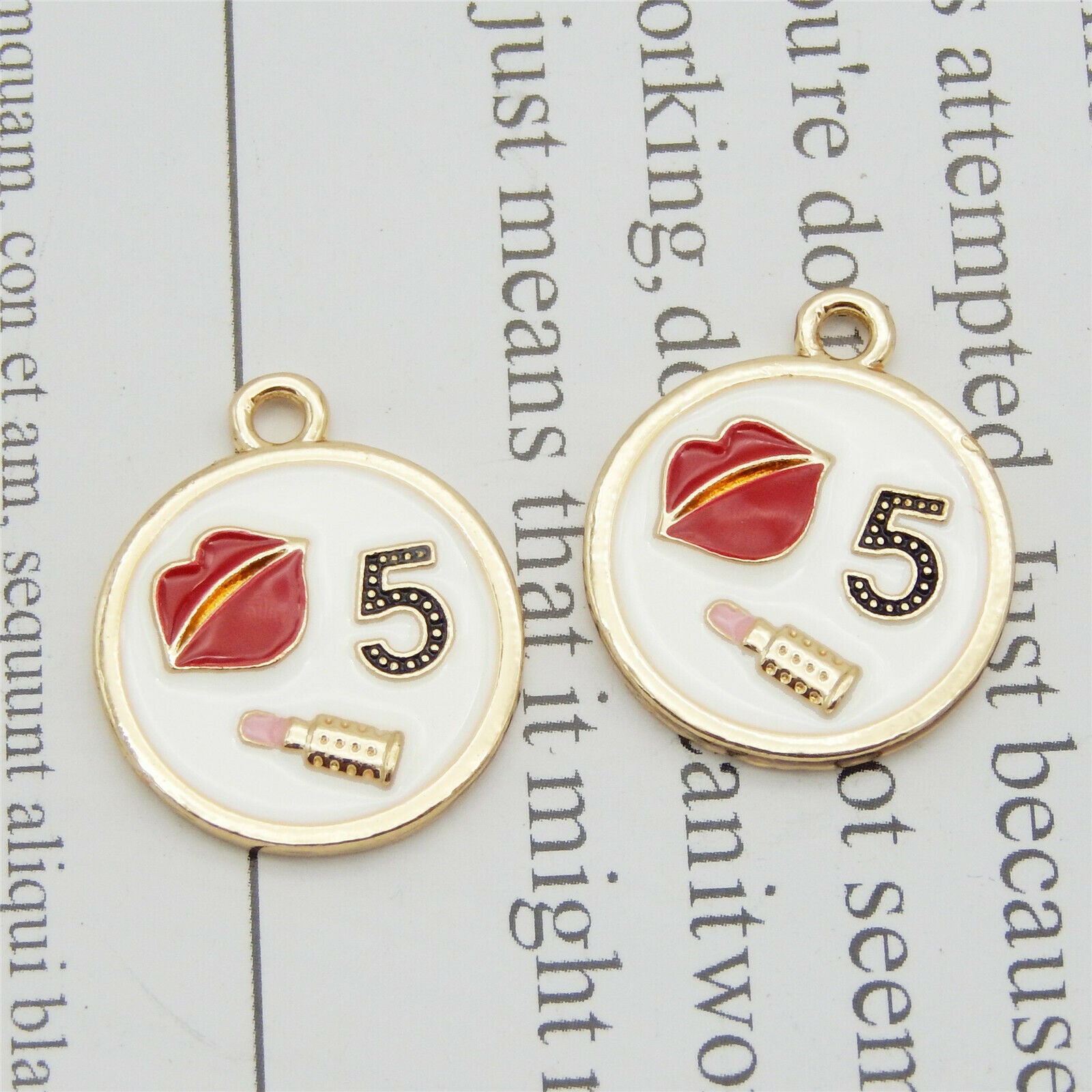 12 pcs Dressup Tag Alloy Charm Enamel Bracelet Earring Pendant Findings 21*18mm
